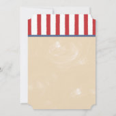 Baseball Baby shower Invitation Ticket Style Kaart (Achterkant)