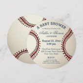 Baseball Baby shower Kaart (Voorkant / Achterkant)