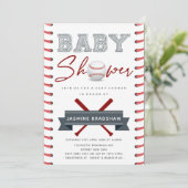 Baseball Baby shower Kaart (Staand voorkant)