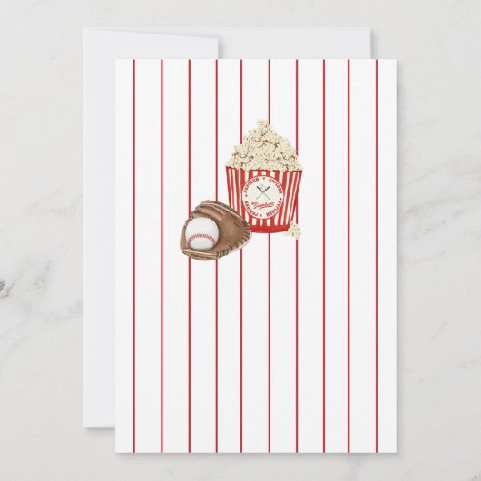 Baseball Baby shower Kaart (Achterkant)