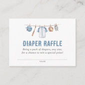 Baseball Baby shower Luier Raffle Ticket Informatiekaartje (Voorkant)