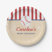 Baseball Baby shower Papier Bord (Voorkant)