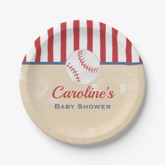 Baseball Baby shower Papier Bord (Voorkant)