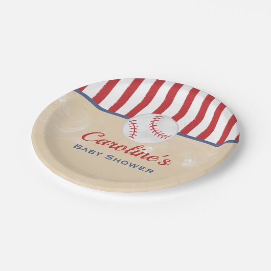 Baseball Baby shower Papier Bord (Gekanteld)