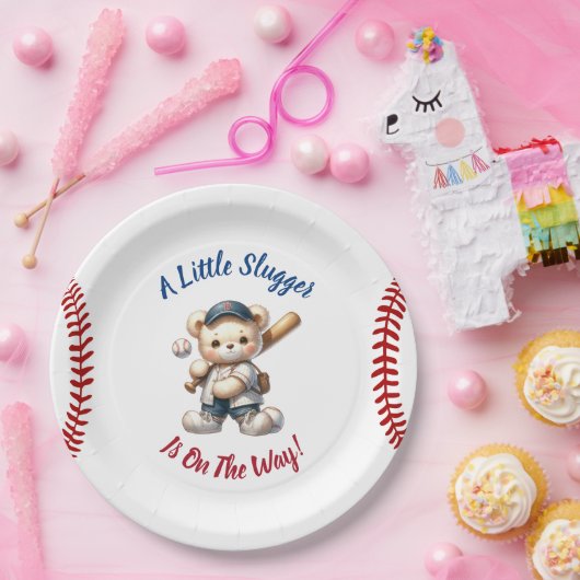 Baseball Baby shower Papieren Bordje (Feest)