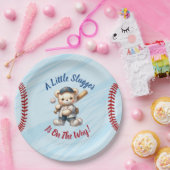Baseball Baby shower Papieren Bordje (Feest)