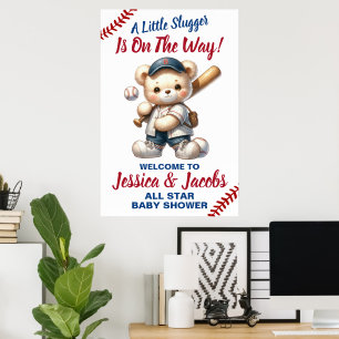 Baseball Baby shower Poster