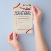 Baseball-Baby shower raad het Baby Food Game Flyer (Hand)