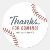 Baseball Baby shower Ronde Sticker (Voorkant)