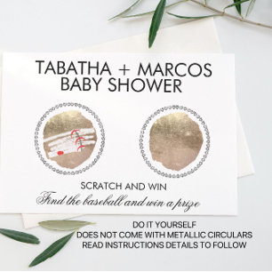 Baseball Baby Shower Spel Reveal DIY Krabkaart Aankondigingskaart