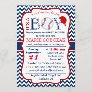  Baseball Baby shower Uitnodiging