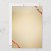 Baseball Baby Shower-uitnodigingen - Kleine sloppe Kaart (Achterkant)