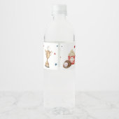 Baseball Baby shower Waterfles Etiket (Achterkant)