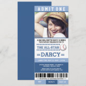 Baseball Bachelorette Party nodigt uit Kaart (Voorkant / Achterkant)