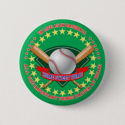 Baseball Badge Ronde Button 5,7 Cm (Voorkant)