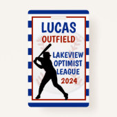 Baseball Bag Label Badge (Voorkant)