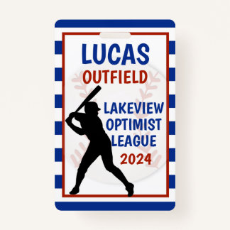 Baseball Bag Label Badge