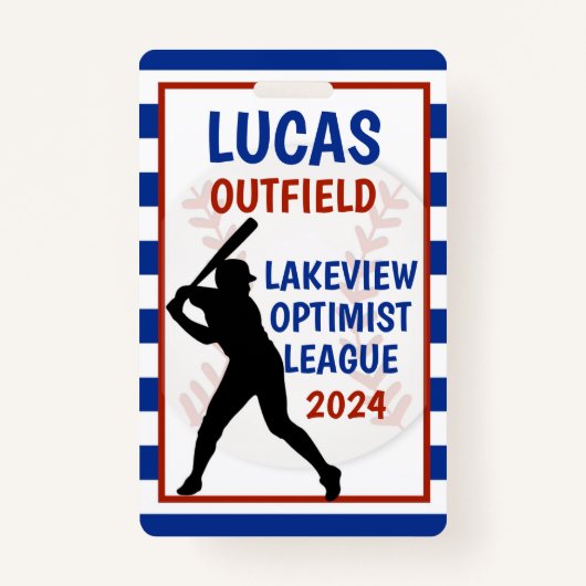 Baseball Bag Label Badge (Achterkant)