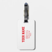 Baseball Bag Tag Bagagelabel (Achterkant verticaal)