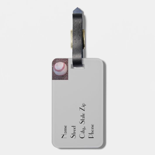 Baseball Bagagelabel (Achterkant verticaal)