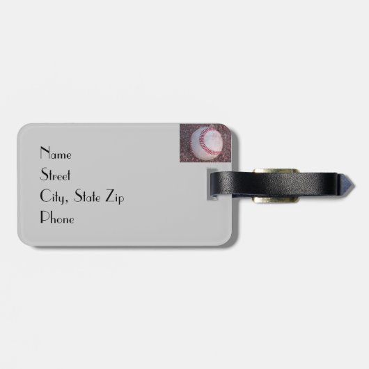 Baseball Bagagelabel (Achterkant horizontaal)