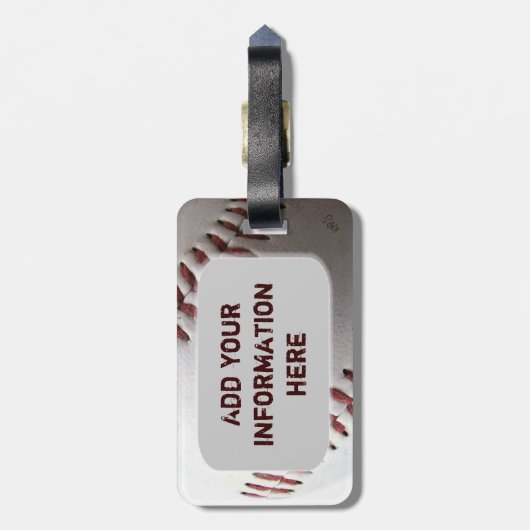 Baseball Bagagelabel (Achterkant verticaal)
