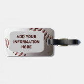 Baseball Bagagelabel (Achterkant horizontaal)