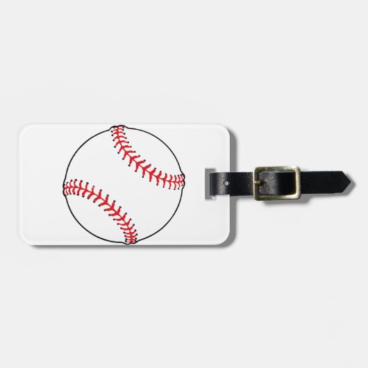 Baseball Bal Bagage Labels (Voorkant horizontaal)