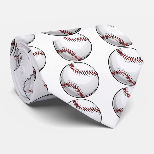 Baseball Ball 1 Stropdas (Opgerold)