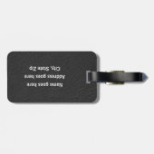 Baseball - Ball and Player silhouette Name Address Bagagelabel (Achterkant horizontaal)