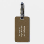 Baseball - Ball and Player silhouette Name Address Bagagelabel (Achterkant verticaal)