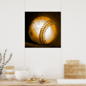 Baseball Ball Artwork Poster Print (Keuken)