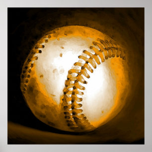 Baseball Ball Artwork Poster Print