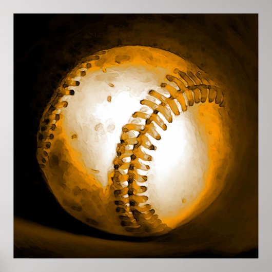 Baseball Ball Artwork Poster Print (Voorkant)