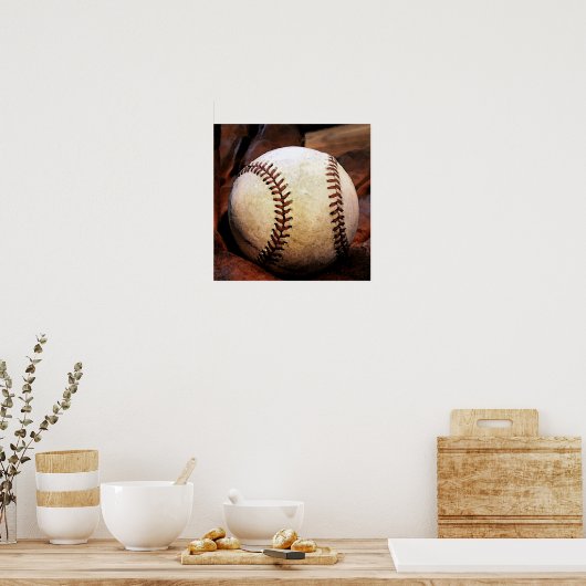 Baseball Ball Artwork Poster - Square Posters (Keuken)