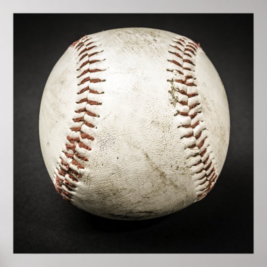 Baseball Ball Artwork Square Poster (Voorkant)