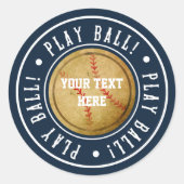  Baseball BALL Birthday Party Stickers (Voorkant)