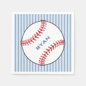 Baseball Ball Birthday Persoonlijke Kinder Partij Servet (Voorkant)
