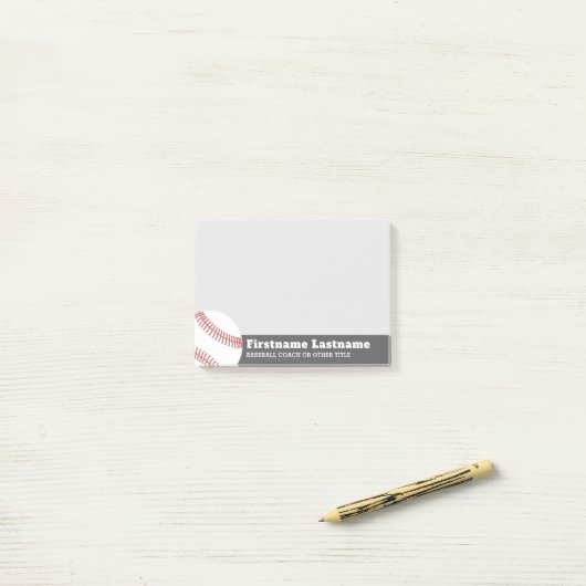Baseball Ball Coach of leraar - Moderne tekening Post-it® Notes (Op bureau)