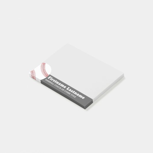 Baseball Ball Coach of leraar - Moderne tekening Post-it® Notes (Schuin)
