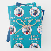 Baseball Ball Kids Birthday Photo Inpakpapier Vel (In situ)