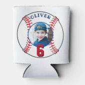 Baseball Ball kinderen Birthday Foto Blikjeskoeler (Voorkant)