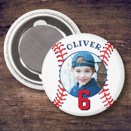 Baseball Ball kinderen Birthday Foto Magneet