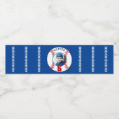 Baseball Ball kinderen Birthday Foto Waterfles Etiket (Enkel label)