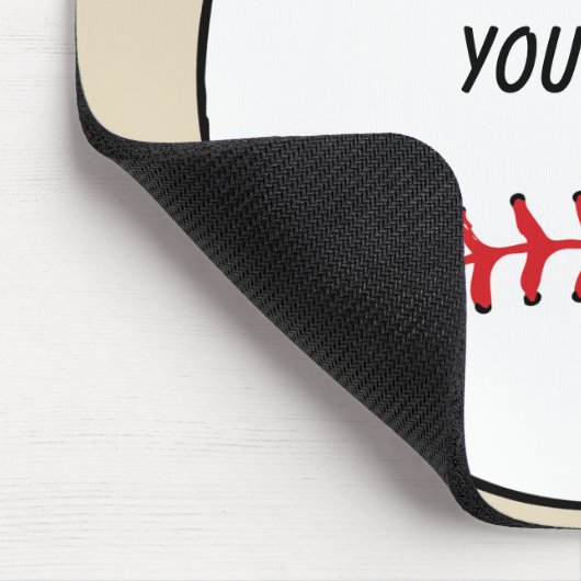 Baseball Ball met aangepaste tekst Muismat (Hoek)