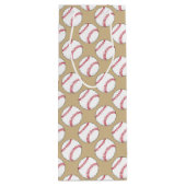 Baseball Ball Patroon Wijn Cadeautas (Achterkant)