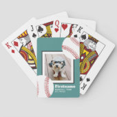 Baseball Ball Photo Add Jouw naam - Kan Kleur bewe Pokerkaarten (Achterkant)