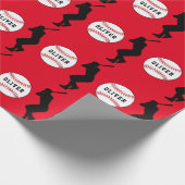 Baseball Ball Player Kinder naam Birthday Cadeaupapier (Hoek)