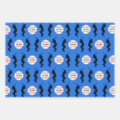 Baseball Ball Player Kinder naam Birthday Inpakpapier Vel (Voorkant)