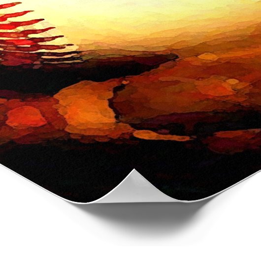 Baseball Ball-Poster Poster (Hoek)